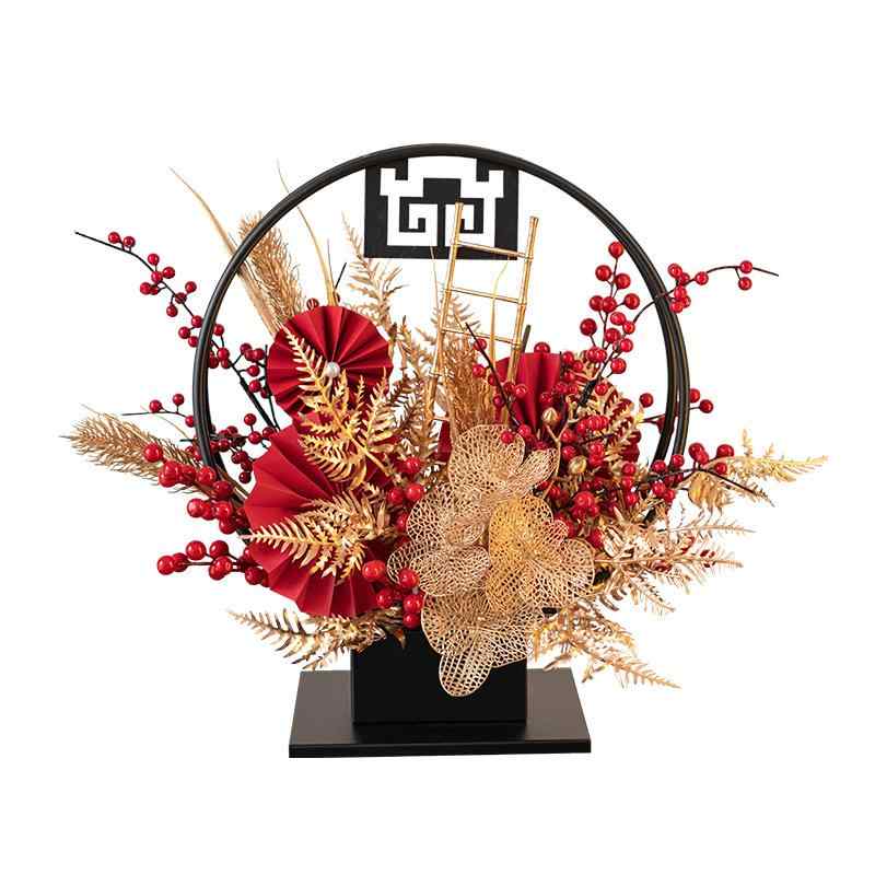 造花 フェイクフラワー 正月飾り 発財果 縁起物 摆设 撮影道具 インテリア