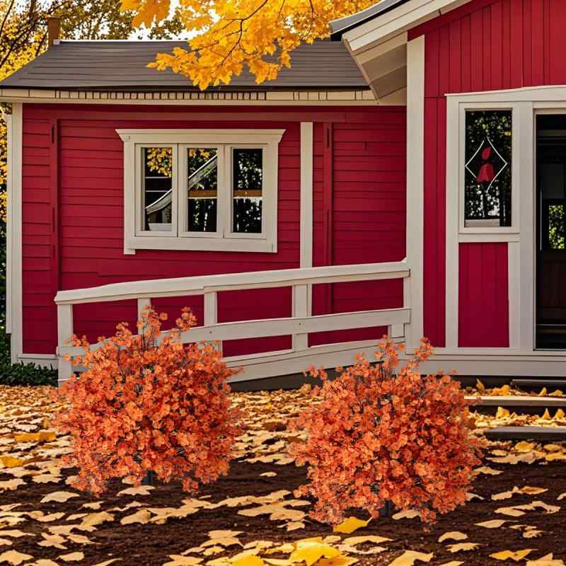 造花 秋色満天星 ガーデンピック 庭 庭園 装飾 フラワー アースカラー