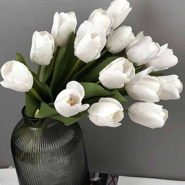 造花 チューリップ インテリア アートフラワー 撮影小物 リビング ベッドルーム ウェディング ディスプレイ ホワイト パープル ピンク系