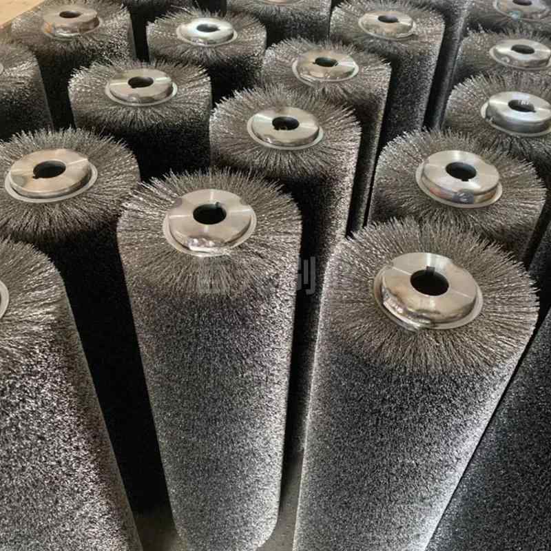 工具刷 金属 研磨ブラシ ローラーブラシ ステンレス 鋼線 伸線 研磨 錆取り ナイロン製 伸線 ローラー ..