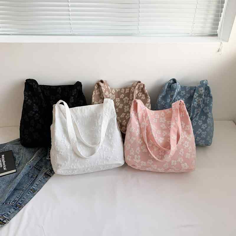 トートバッグ レディース 帆布 花柄 レース 大容量 手提げ 肩掛け 鞄 カバン 通勤 通学 旅行 お出かけ ..