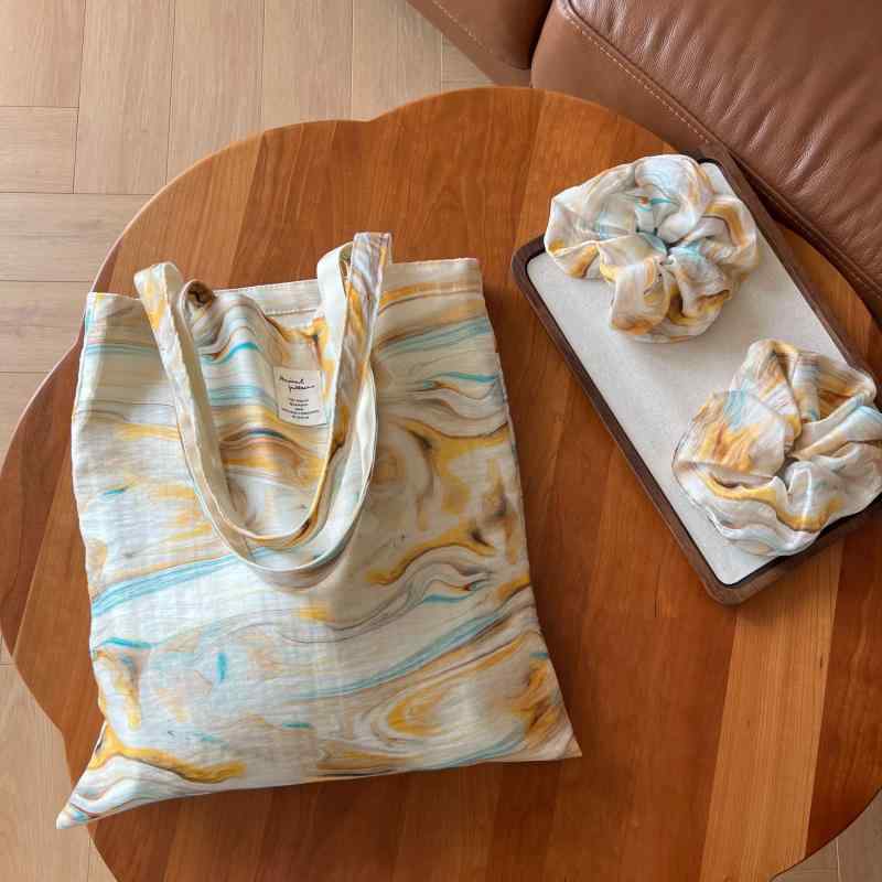 トートバッグ レディース キャンバス 年輪 木目 水墨 プリント ショルダーバッグ 斜めがけ 帆布 大容量..