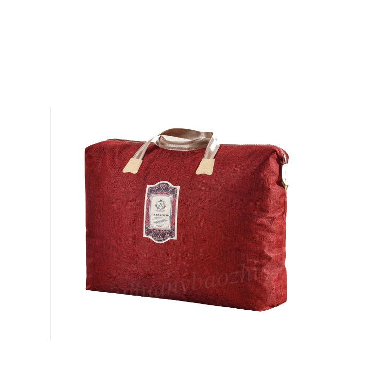 収納袋 麻袋 大容量 布団収納ケース 持ち手付き ベッド用品袋 レッド パープル グリーン グレー 46 58c..