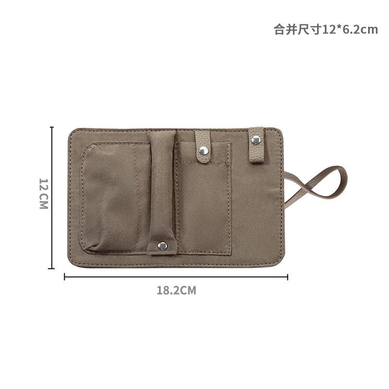 アクセサリー 収納ポーチ レディース PUレザー 携帯用 ジュエリーケース 手持ち イヤリング ネックレス 小物入れ 旅行 持ち運び 便利 カーキ ライトグリーン(x2)
