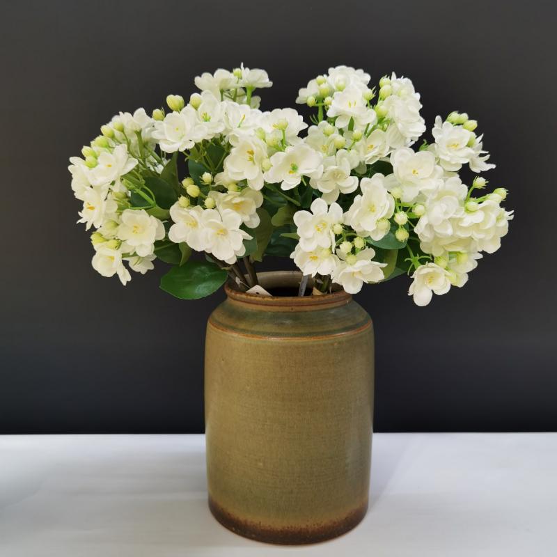 造花 茉莉 白 フラワー アートフラワー インテリアブーケ 撮影小物 ウェディング装飾 ピンク 紫 青 黄色(x2)