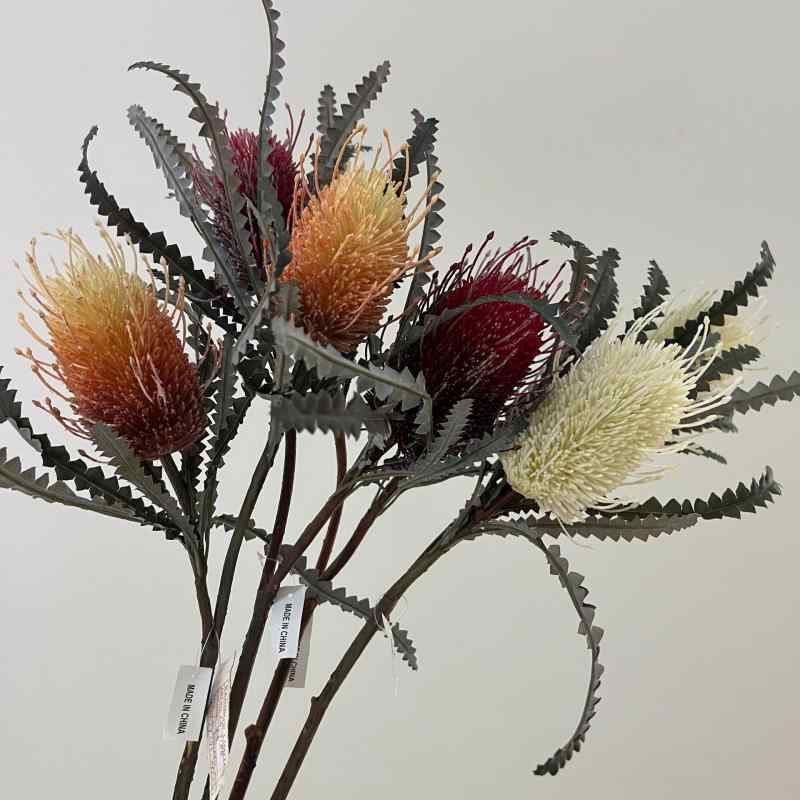 造花 薊 アザミ 風 インテリア リビングルーム 装飾 展示ホール レイアウト 写真撮影 道具 花 白 紫 赤 オレンジ 緑