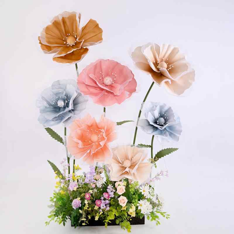 造花 結婚式 ウェディング дорожка оформление 花輪 紙 артиф 花 ディスプレイ 道具 虞美人 цветок декоративный 公主粉 雪山白 金盏黄 橘橙 午夜藍 抹茶色 丁香紫 玛瑙黄 香槟