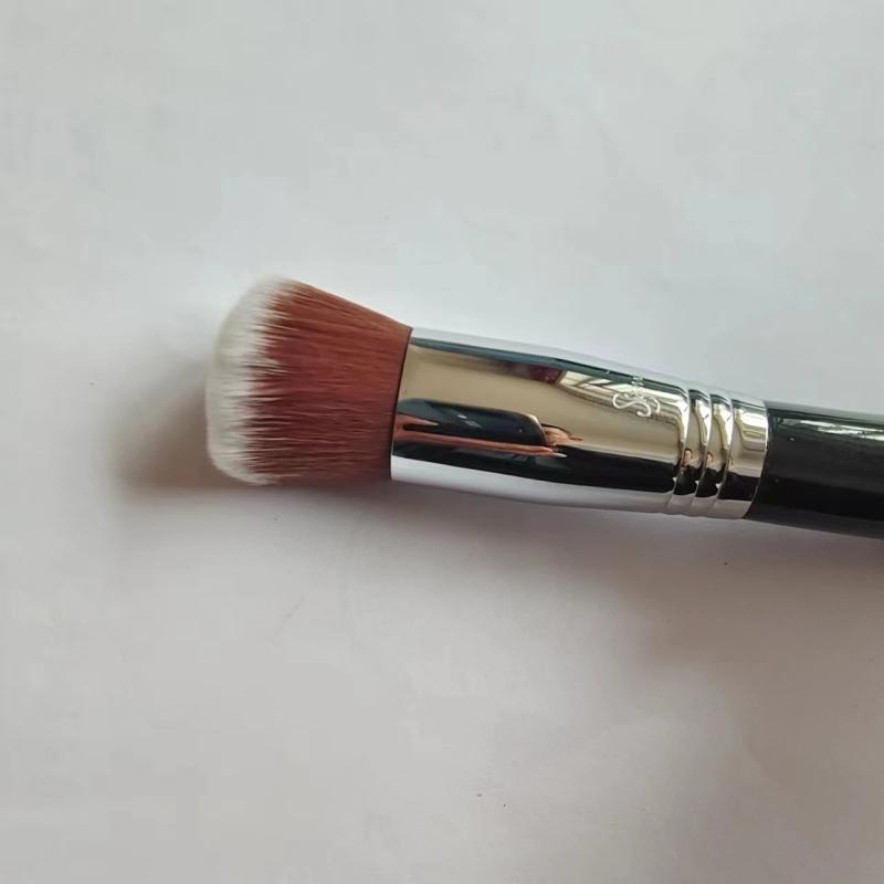 ファンデーションブラシ 平筆 人工毛 ウッドハンドル メイクアップブラシ 化粧ブラシ(x3)
