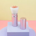 メイクブラシ 猫爪 かわいい 携帯用 チークブラシ パウダーブラシ 伸縮式 人工繊維 ピンク系 ブラック系