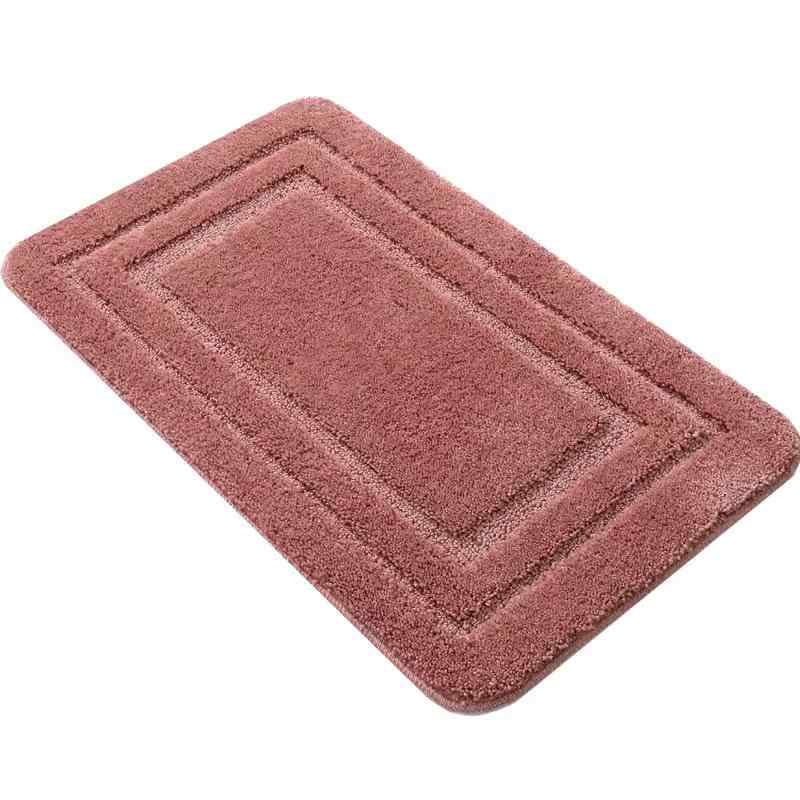 マット レディース トイレマット 浴室マット 玄関マット バスマット ポリエステル 吸水 滑り止め付き 深グレー コーヒー色 桜色 シャンパンカラー ネイビーブルー 緑 青 赤 40 60cm 50 80cm モダン シンプル