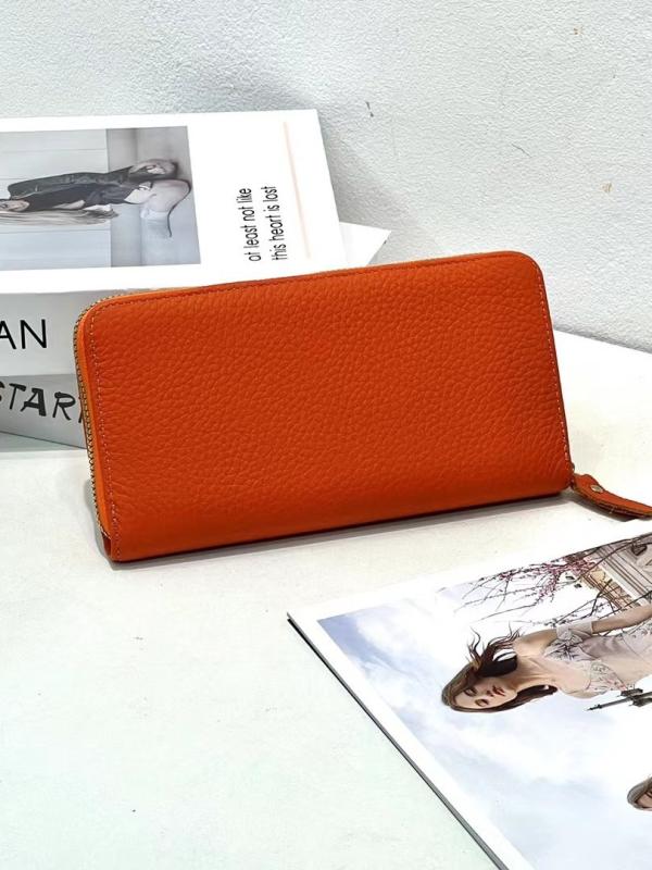 財布 レディース 女性用 長財布 革 牛革 ラウンドファスナー レザー 大容量 軽量 無地 ブラック 土黄 ..