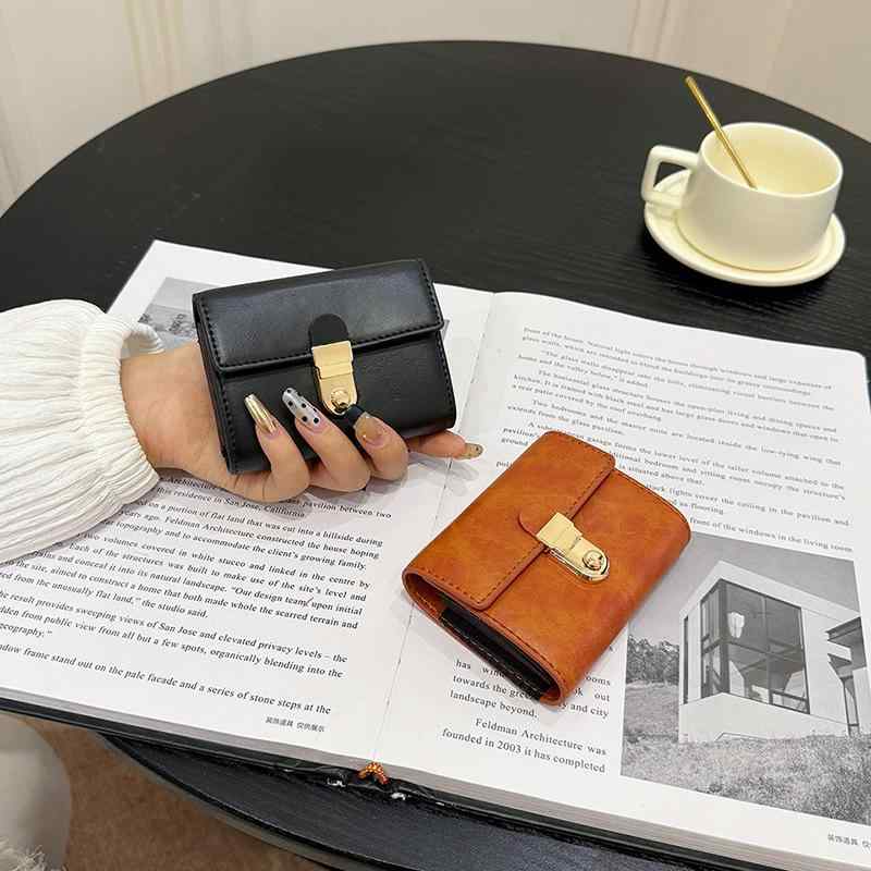 財布 レディース ミニ財布 カードケース レトロ がま口 PUレザー 防水 ブラック グリーン ブラウン コーヒー色