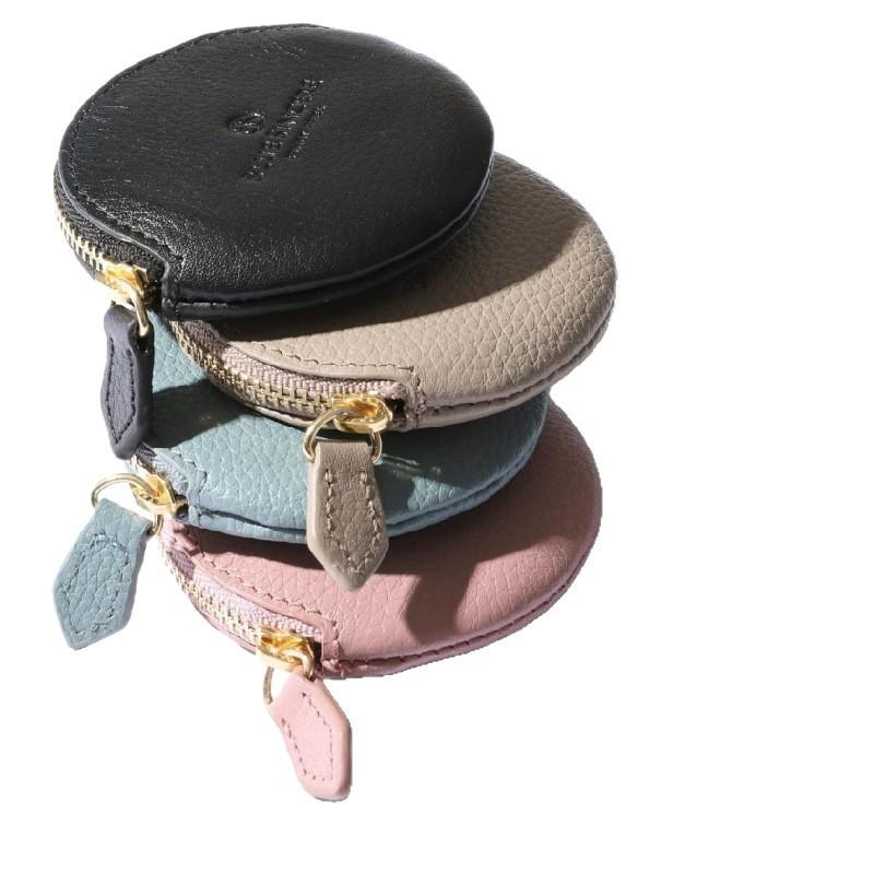 財布 レディース 革 レザー 小銭入れ コインケース 大容量 収納 ラウンドファスナー ミニ財布 カード入れ付き カプチーノ ベージュ キャメル(x200)