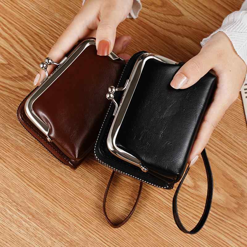 財布 レディース 小物 カードケース コインケース ファスナー付き レトロ 多機能 ブラック ホワイト ピンク グリーン ブルー ブラウン コーヒー ワインレッド・素材: PU・スタイル: ・柄: 無地・カラー: ブラック.ホワイト.ピンク...