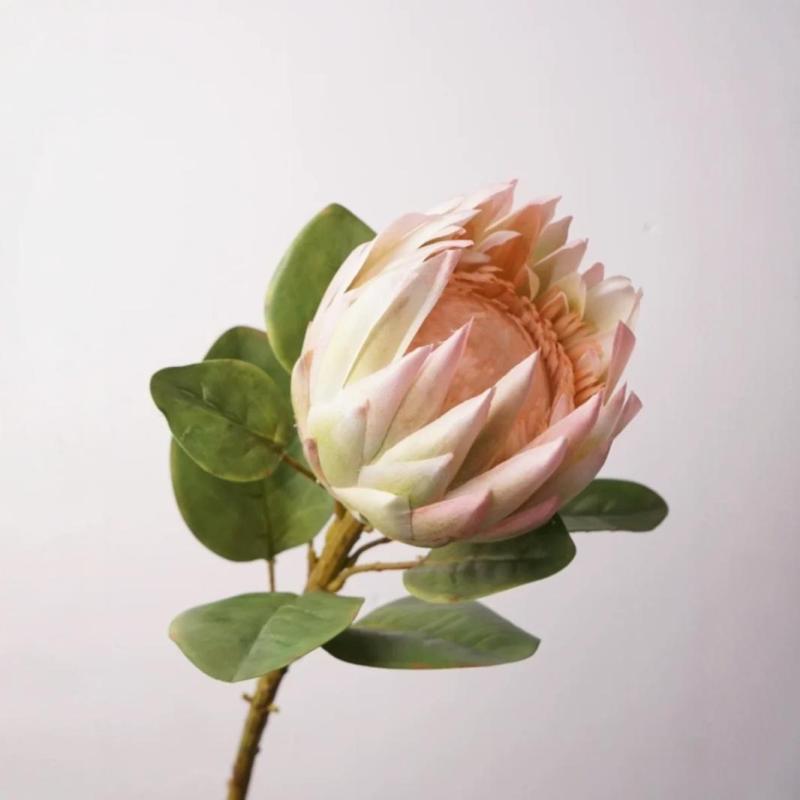 造花 インテリア 北欧風 帝王花 フェイクフラワー 3Dプリント 絹花 手触り 保湿 ホワイト ピンク系 レッド 結婚式 ウェディング パーティー ホームデコレーション(x2)