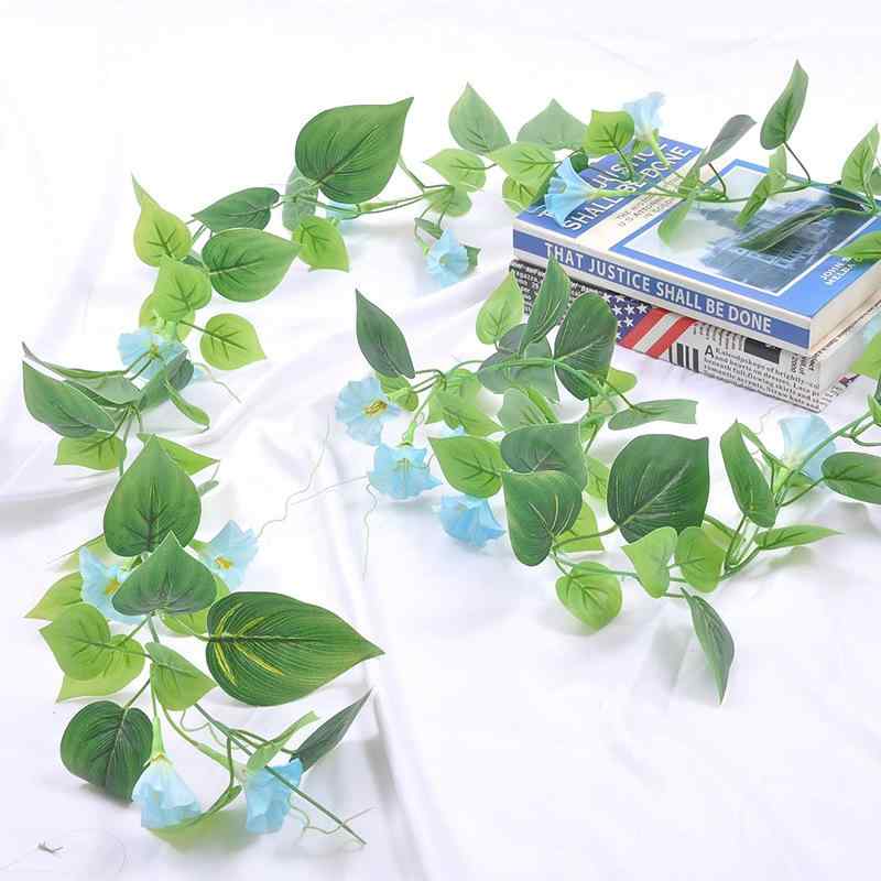 造花 花藤 蔓 牽牛花 結婚式 ウェディング パーティー イベント 舞台 写真撮影 ガーデニング DIY 壁掛け 飾り デコレーション アレンジメント(x2)