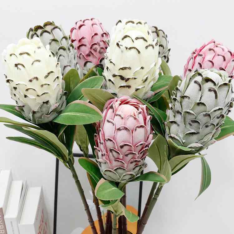 造花 パイナップル 植毛加工 キングプロテア ブーケ 結婚式 ウェディング パーティー イベント 写真撮影 インテリア