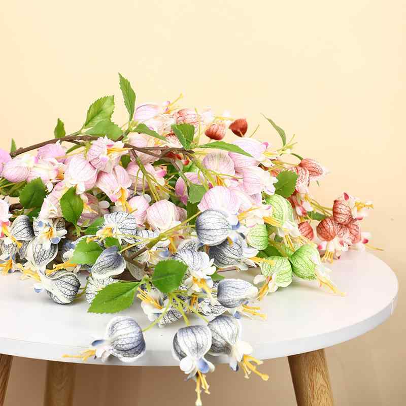 造花 草海桐 仿真花束 インテリア 飾り 絹花 グリーン レッド グレー パープル(x10)