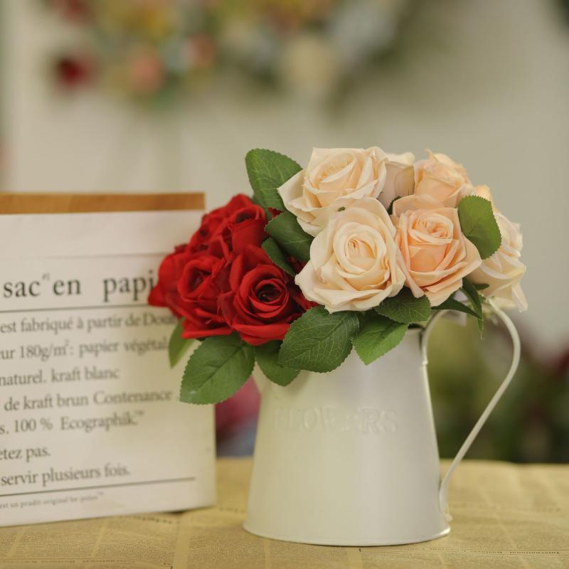 造花 ローズ 撮影道具 インテリア雑貨 桃色 紫 バラ 薔薇(x288)