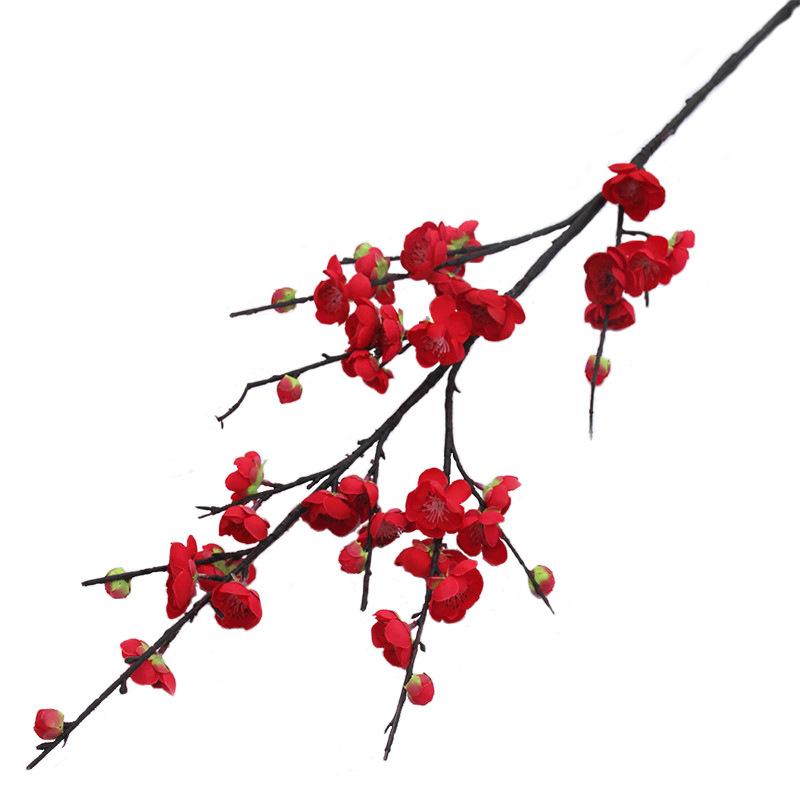 造花 梅の花 枝 紅梅 蝋梅 フェイクフラワー インテリア リビング ウェディング装飾 高さ11m ピンク系 レッド ホワイト