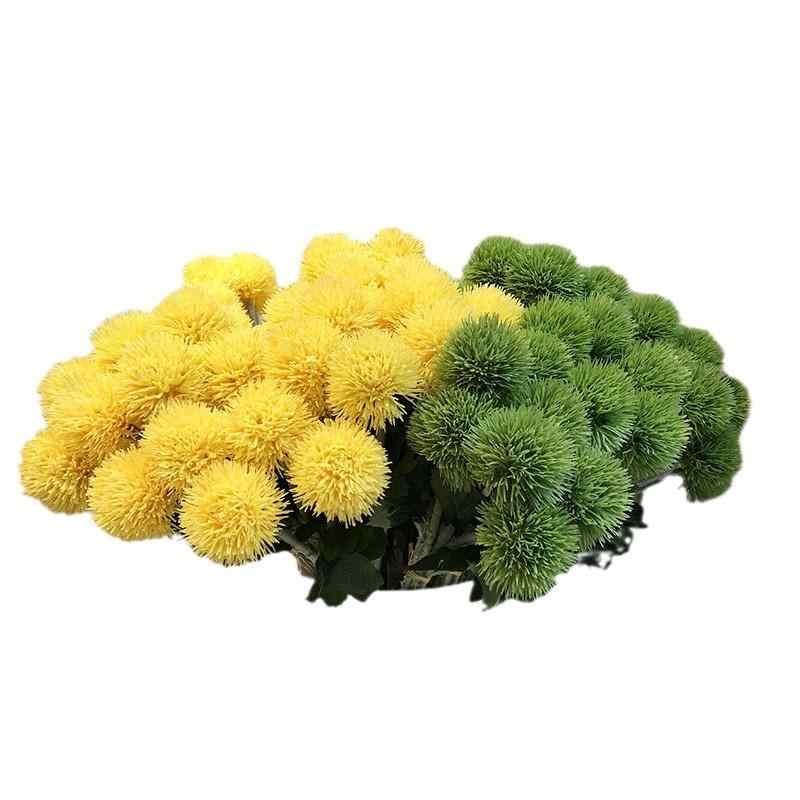 蒲公英 造花 ウェディング ブーケ インテリア 飾り 卓上装飾 ホームデコレーション 写真撮影 グリーン イエロー