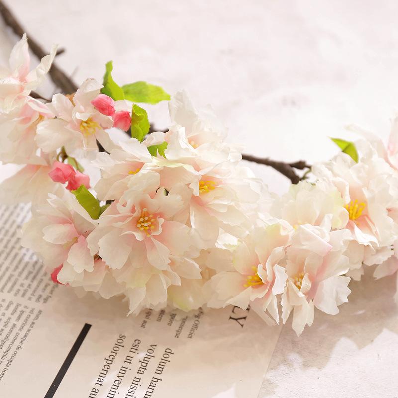 造花 桜 桃 絹花 インテリア テーブル 結婚式 ブーケ 写真撮影 白 シャンパン 紫 青