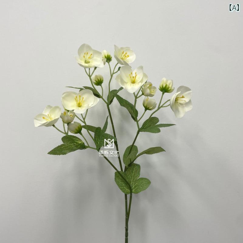 造花 ウサギアオイ 撮影道具 小道具 田園風 ガーデニング クリスマス 花材 アレンジメント ホワイト グリーン パープル ピンク系 レッド