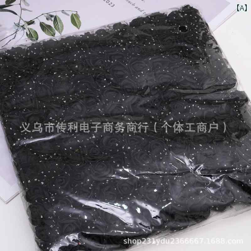 造花 144朵 PE 薔薇 レース ミニ 薔薇 フォーム ローズ ブラック グレー ピンク レッド オレンジ ホワイト ブルー パープル グリーン 結婚式 ホームデコレーション