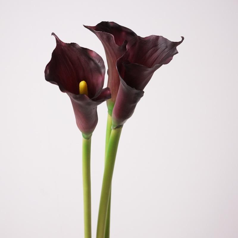 造花 マ蹄蓮 ラッパ型 アートフラワー インテリア 飾り 撮影用小物 深紫色 白 薄紫色