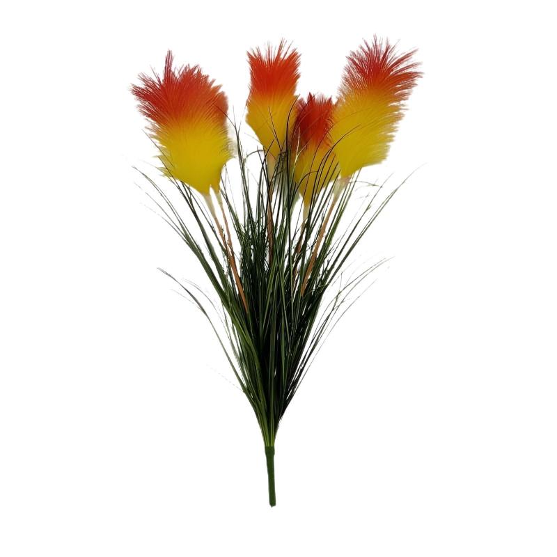 造花 芦葦(アシ) フェイクフラワー ブーケ リビングルーム装飾 枯葉色 米黄 麻点 緑葉 白/ピンク/紫/青 60cm 70cm 80cm 90cm(x20)