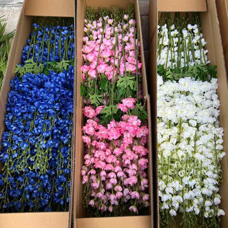 造花 大飛燕草 インスタ風 紫 バイオレット ヒヤシンス 結婚式 ウェディング ブライダル イベント装飾 写真撮影 背景小物(x5)