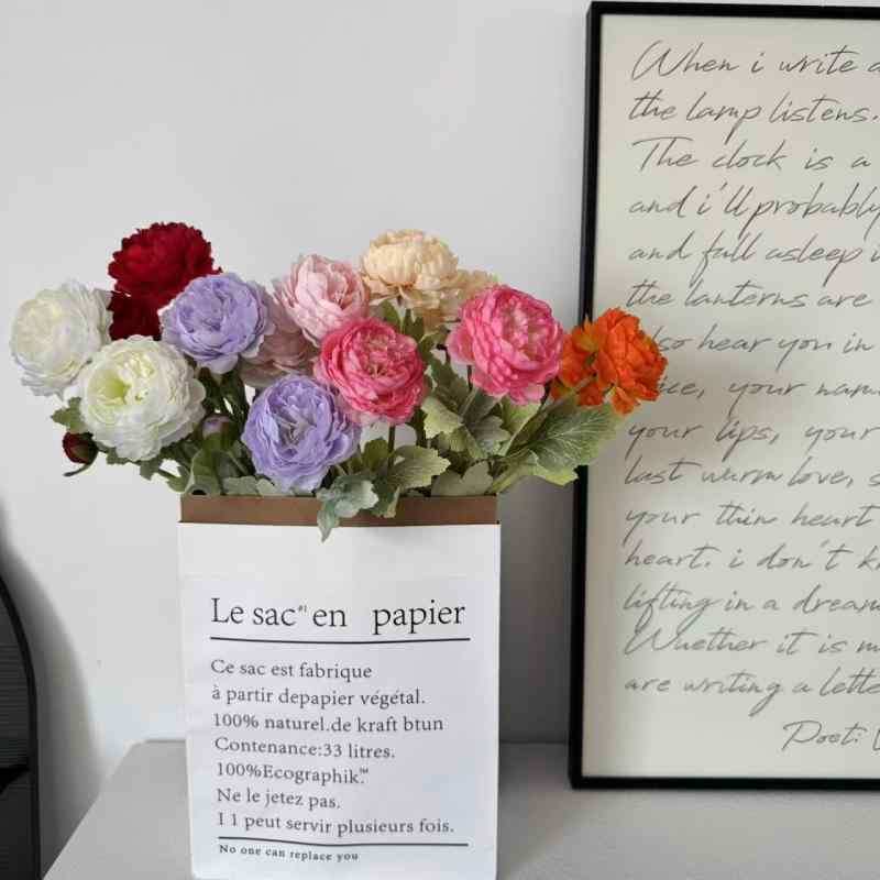 造花 アートフラワー インテリア 撮影道具 結婚式 浅ピンク 橘色 白 紫 シャンパンカラー 玫ピンク 赤 ..