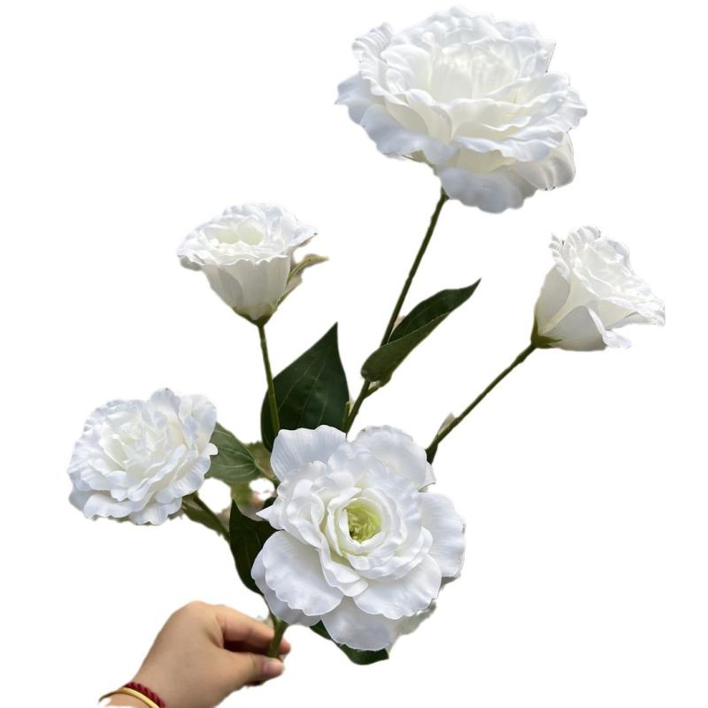 造花 ウェディング 結婚式 5頭 桔梗 キキョウ 韓国 ブライダル ロード 背景 デコレーション 偽物 白 浅粉 秋粉 シャンパン ブルー 紫 赤 撮影道具 インテリア(x20)