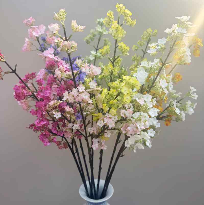 造花 桜 春 人工 桃の花 枝 ピンク 桜の造花 室内装飾 樹木 風景 黄色 白 桃色 薄ピンク