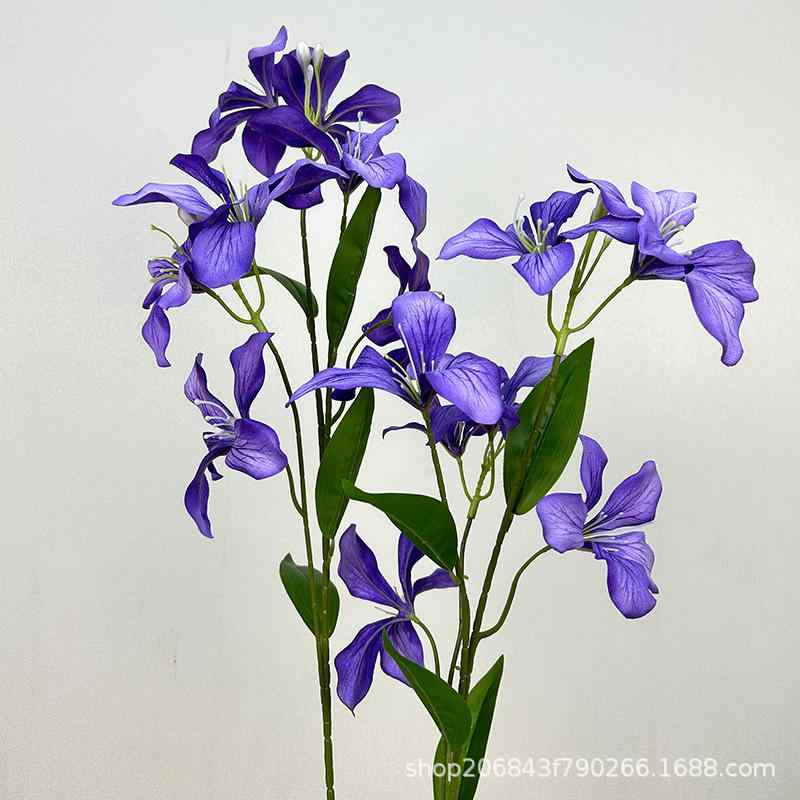 造花 蘭 ユリ 絹花 結婚式場 ウェディング 道路装飾 写真撮影 ホームデコレーション(x10)