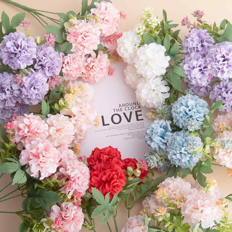 造花 绣球 アジサイ 花束 ブーケ 結婚式 ウェディング パーティー イベント インテリア 写真撮影 撮影..