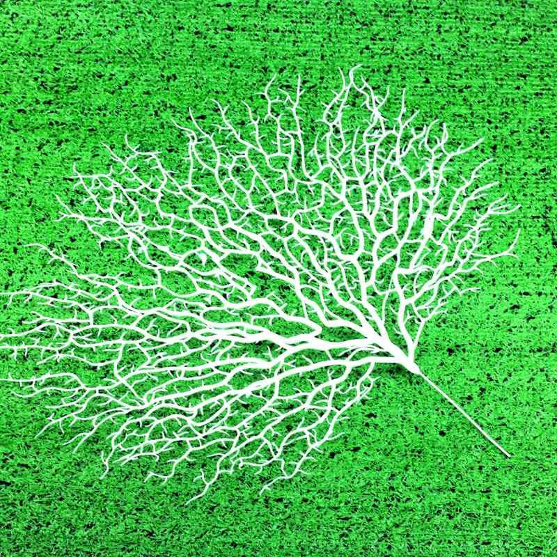 造花 孔雀珊瑚 枝 フェイクフラワー 結婚式 写真撮影 装飾 枯れ枝 ホワイト ブラック ピンク オレンジ 48cm 欧風(x2)