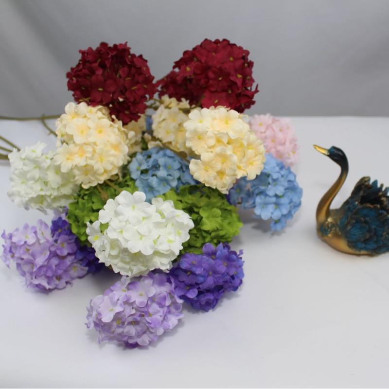 造花 アジサイ ウェディング ブーケ パーティー イベント ディスプレイ インテリア 白 ホワイト ピンク 赤 レッド ブラウン ブルー グリーン 紫 パープル シャンパン(x20)