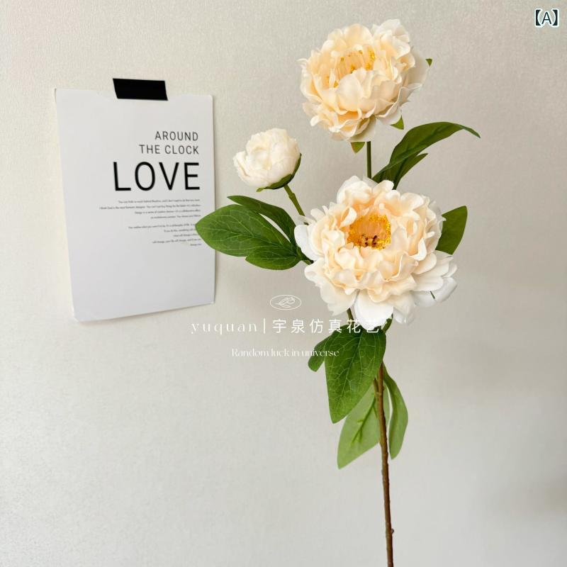 牡丹 造花 芍薬 フラワー ウェディング ブーケ アレンジメント インテリア シャンパンピンク(x10)