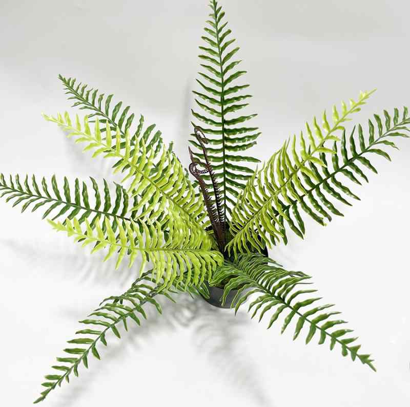 造花 観葉植物 フェイクグリーン 12頭 ボストンファーン 飾り 撮影用 背景 植物 ウォールデコレーション 浅緑 双色緑 高さ50cm