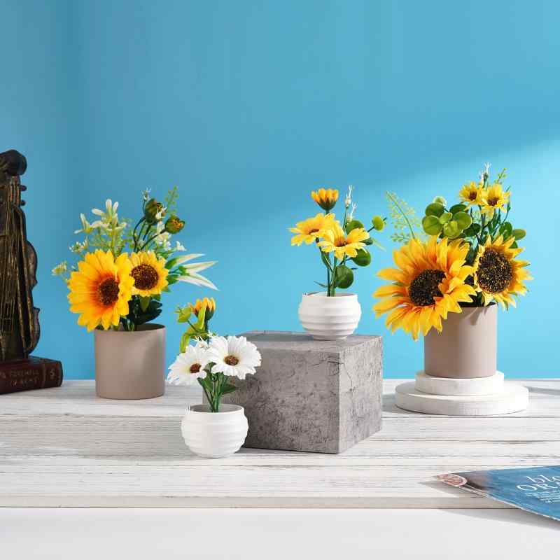 造花 ヒマワリ デージー インテリア 雑貨 玄関 卓上 寝室 装飾 撮影道具