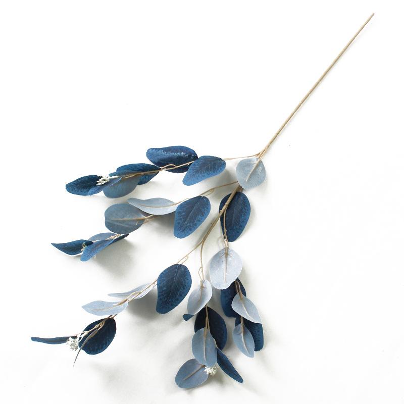 造花 ユーカリ 葉 束 ブーケ ウェディング 結婚式 人工 葉っぱ 飾り 置き物 リビング 部屋 インテリア おしゃれ 撮影道具 霧霾ブルー 棕色 緑 桜色 ワインレッド 深青(x2)