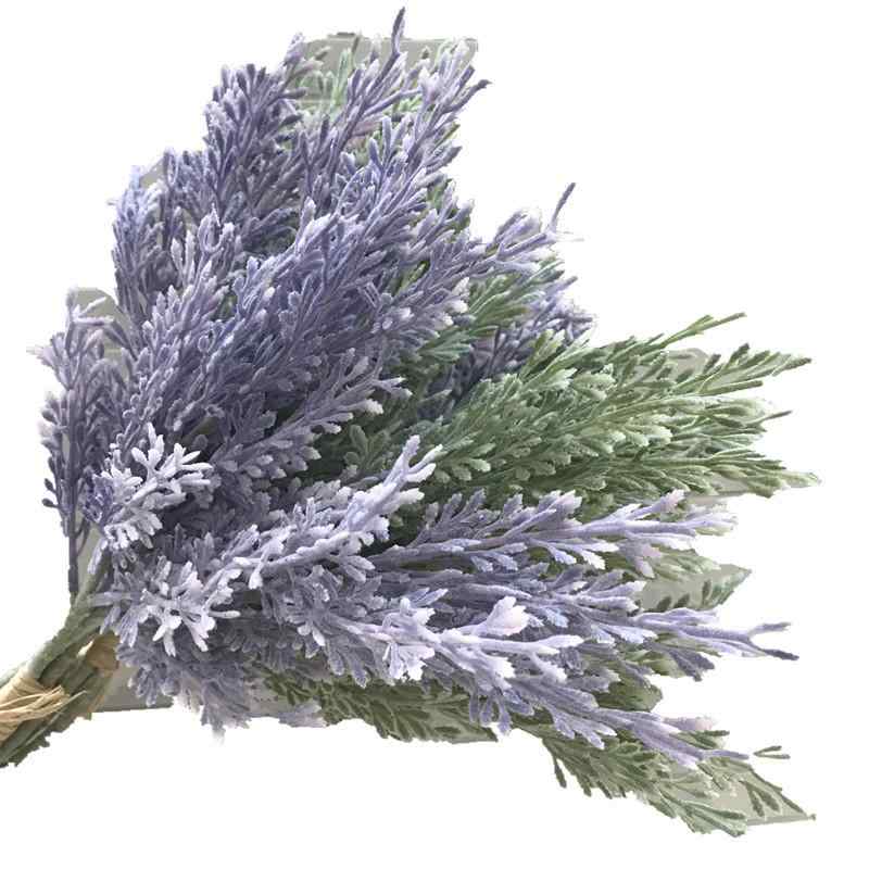 造花 植毛 銀葉菊 葉っぱ 撮影道具 插花 花材 結婚式 柏葉 観葉植物 デコレーション 植毛柏葉 植毛果仔(x6)