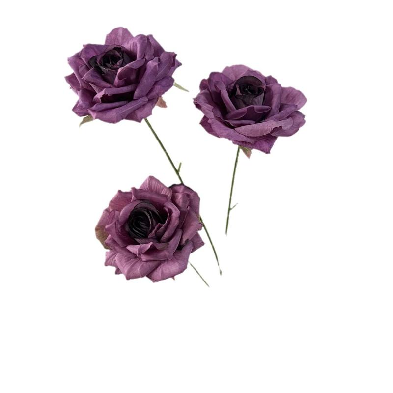 造花 インテリア ローズ 薔薇 バラ 人工 ウェディング ブーケ パーティー イベント ホテル 店舗 ディスプレイ 撮影用 背景小物 白 ピンク系 シャンパンカラー 赤 紫 青(x10)