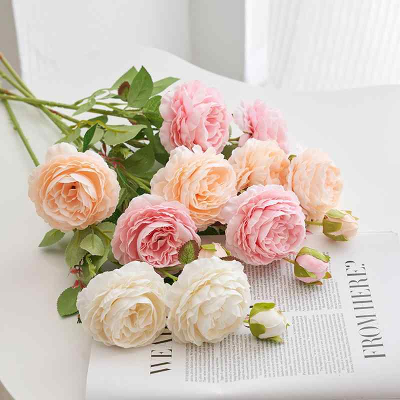 造花 牡丹 フラワー ウェディング 背景装飾 壁掛け 卓上花 アレンジメント インテリア 白 ピンク系
