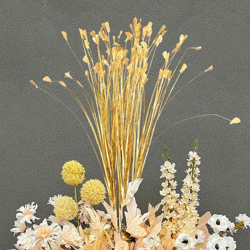 造花 孔雀草 フラワー インテリア ホテル ディスプレイ 結婚式 パーティー イベント 写真撮影 ゴールド ピンク系 白 80cm 20個