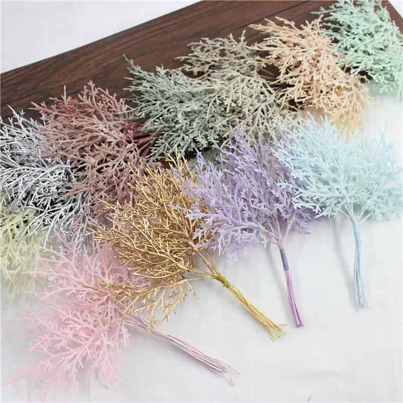 造花 フェイクグリーン カラー 小霧氷 DIY ヘアアクセサリー ブレスレット ブローチ 手芸 デコレーショ..