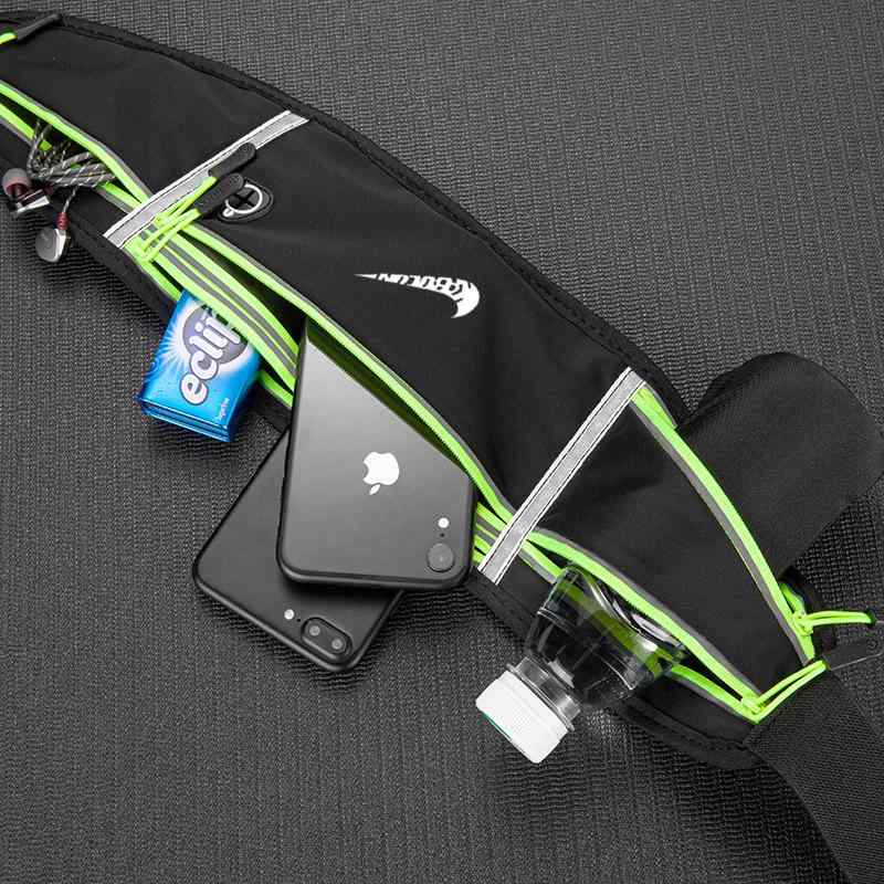 ウエストバッグ 男性用 ランニング スマホポーチ 防水 多機能 運動 健身 旅行 アウトドア 小型 軽量 撥水性 ブラック グレー ブルー