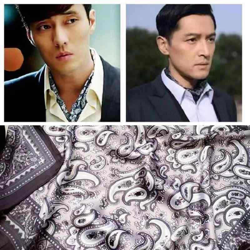 スカーフ メンズ スカーフ ハンカチ 正方形 60cm プリント 幾何学模様 花柄 贈り物 ギフト プレゼント ..