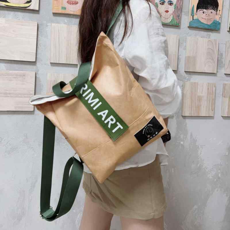 リュックサック レディース メンズ 学生 ショルダーバッグ 牛革 紙袋 2way 軽量 撥水(x100)